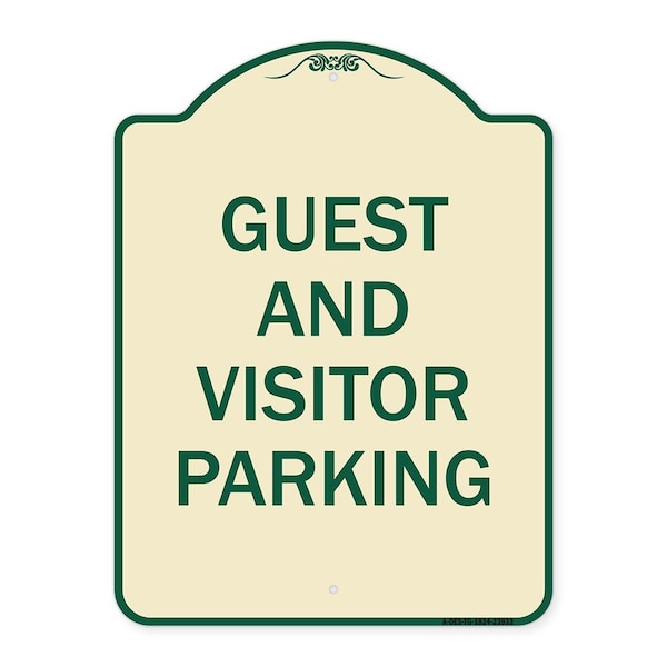 Signmission Guest and Visitor Parking Heavy-Gauge Aluminum Architectural Sign, 24" x 18", TG-1824-23933 A-DES-TG-1824-23933 - main